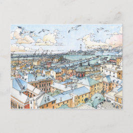 Panoramik av Genua Vykort
