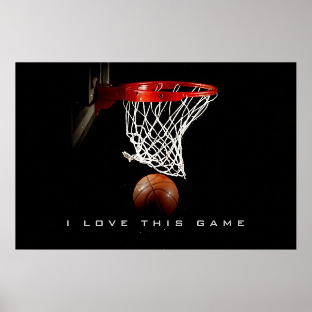 Panoramisk basketaffisch Jag älskar detta spel Poster (Framsidan)