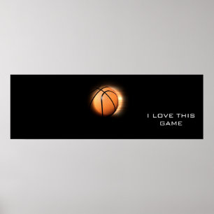 Panoramisk basketboll Poster