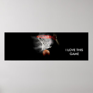 Panoramisk basketboll Poster