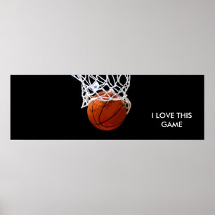 Panoramisk basketboll Poster