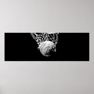 Panoramisk basketboll Skriv ut Poster