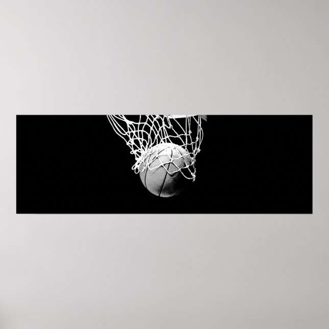 Panoramisk basketboll Skriv ut Poster (Framsidan)