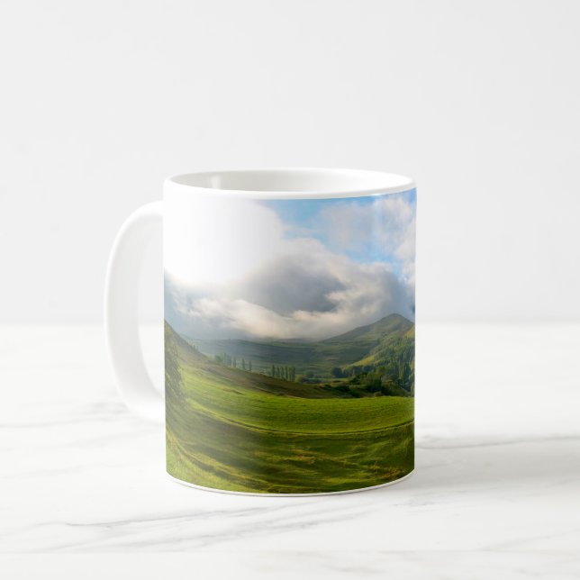 Panoramisk bergskädda vista kaffemugg (Framsida vänster)