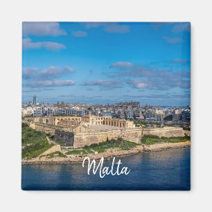Panoramisk bild av Sliema i Malta Magnet