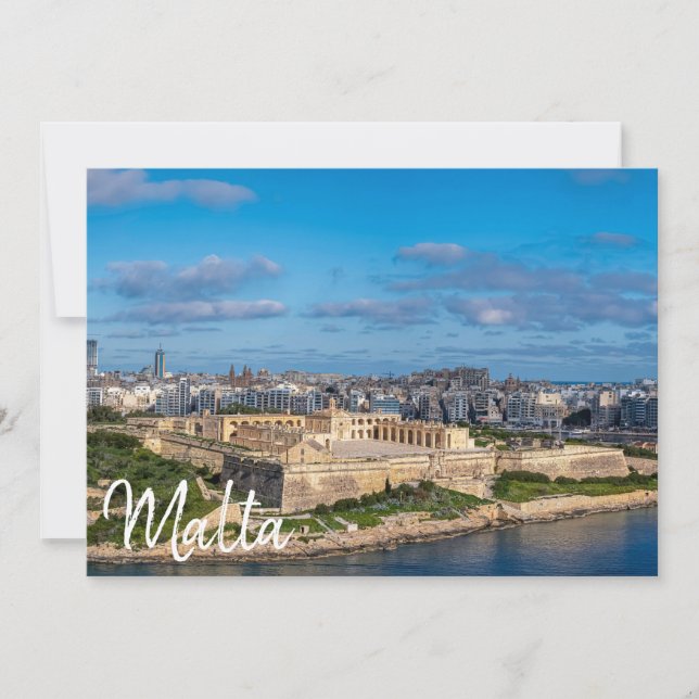 Panoramisk bild av Sliema på Malta (Framsida)