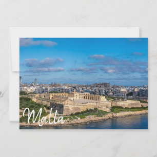 Panoramisk bild av Sliema på Malta