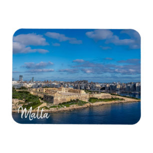 Panoramisk bild av Sliema på Malta Magnet