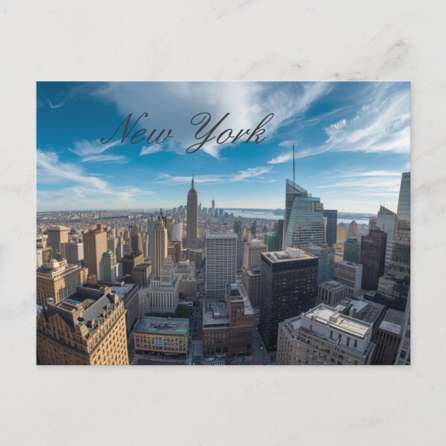 Panoramisk New York City-resa  Helg Vykort (Framsida)