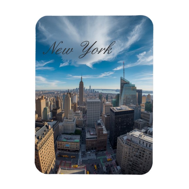 Panoramisk New York City-resa  Magnet (Vertikal)