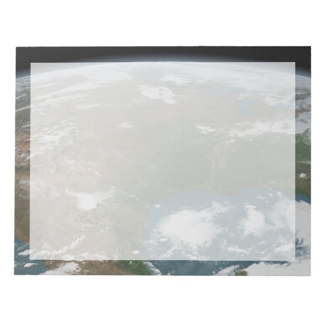 Panoramisk planetjord och USA. 2 Anteckningsblock (Framsida)