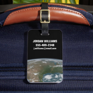Panoramisk planetjord och USA. 2 Bagagebricka