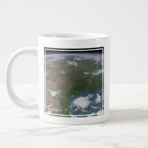 Panoramisk planetjord och USA. 2 Jumbo Mugg
