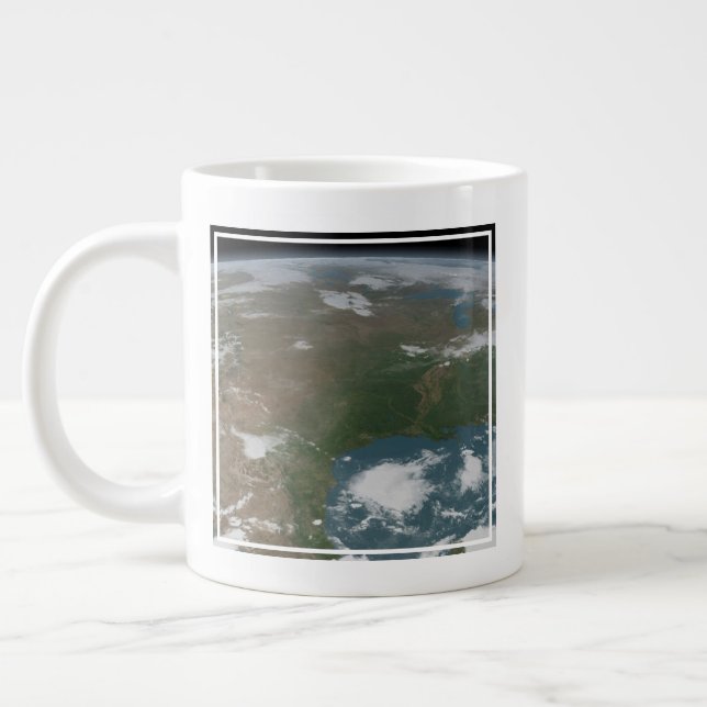 Panoramisk planetjord och USA. 2 Jumbo Mugg (Vänster)