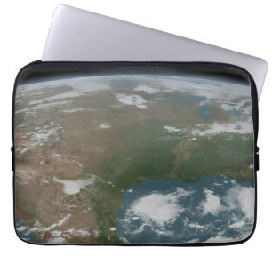 Panoramisk planetjord och USA. 2 Laptop Fodral