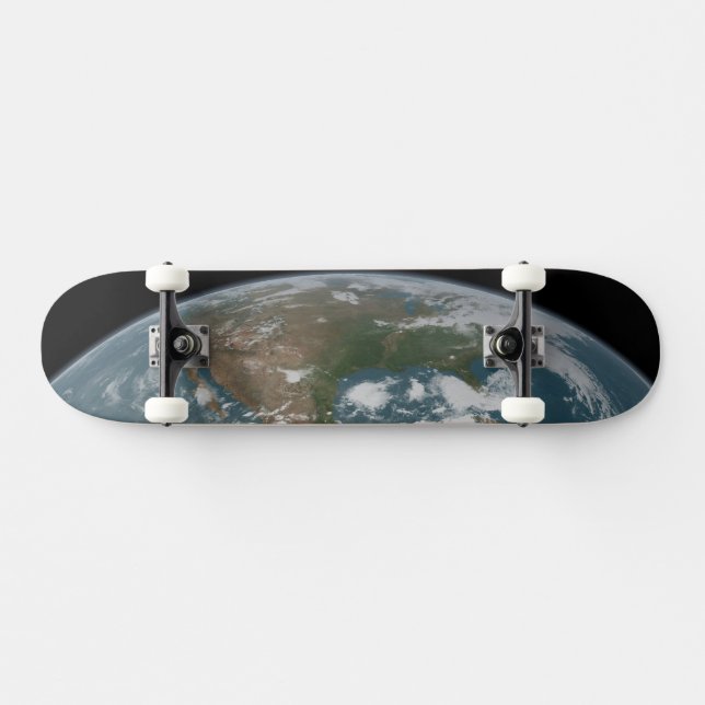 Panoramisk planetjord och USA. 2 Mini Skateboard Bräda 18,5 Cm (Horz)