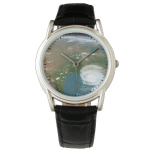 Panoramisk planetjord och USA. Armbandsur
