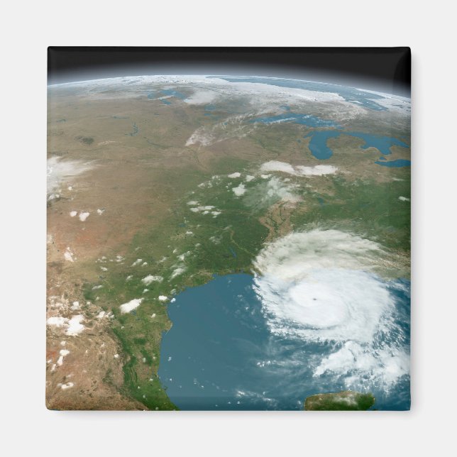 Panoramisk planetjord och USA. Magnet (Framsidan)