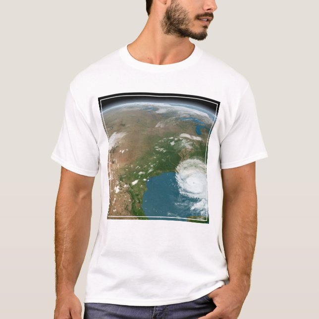 Panoramisk planetjord och USA. T Shirt (Framsida)