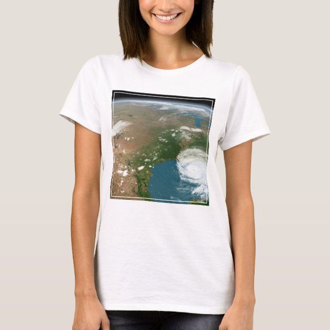 Panoramisk planetjord och USA. T Shirt (Framsida)