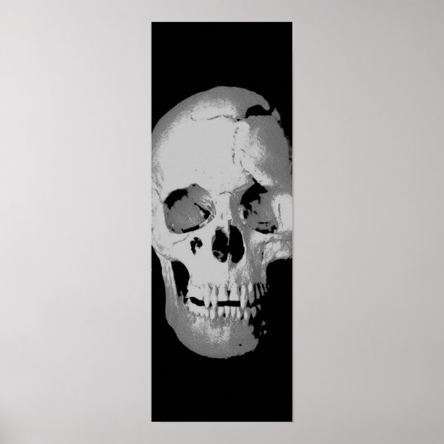 Panoramisk Poster - Svart och vit poppgrafik, Fa (Framsidan)