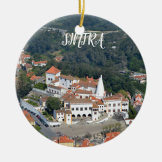 Panoramisk prydnadsföremål i Sintra Portugal Julgransprydnad Keramik