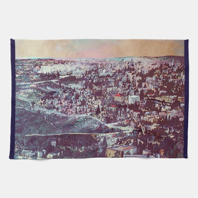 Panoramisk sändare i Jerusalem Kökshandduk (Horisontell)