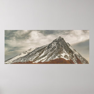 Panoramisk snowy andes bergslandskap, ushuaia poster