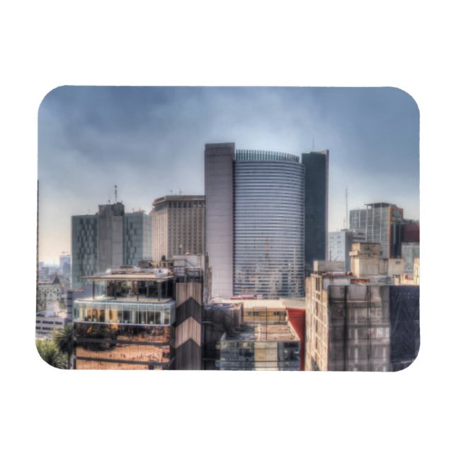 Panoramisk stad i Mexico City Magnet (Horisontell)
