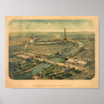 Panoramisk syn på 1900 års utställning Paris Franc
