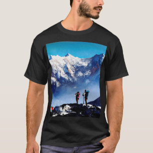 Panoramisk syn på Ama Dablam-toppen i vartenda be Tee