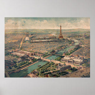 Panoramisk syn på den allmänna utställningen i Par Poster