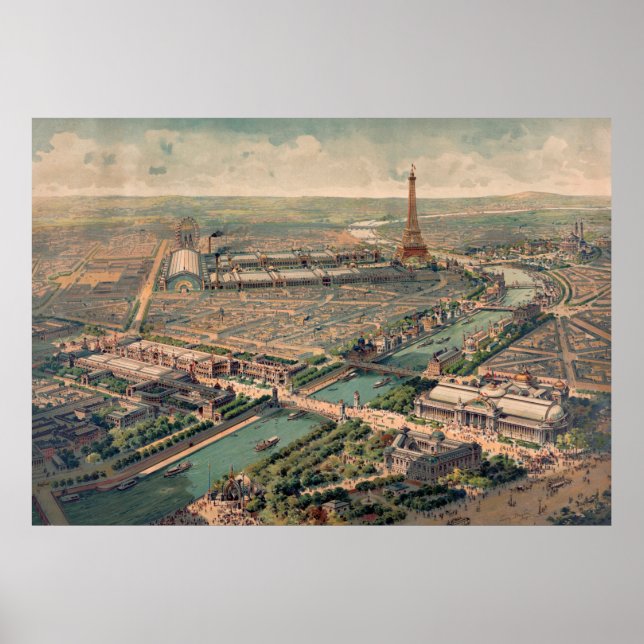 Panoramisk syn på den allmänna utställningen i Par Poster (Framsidan)