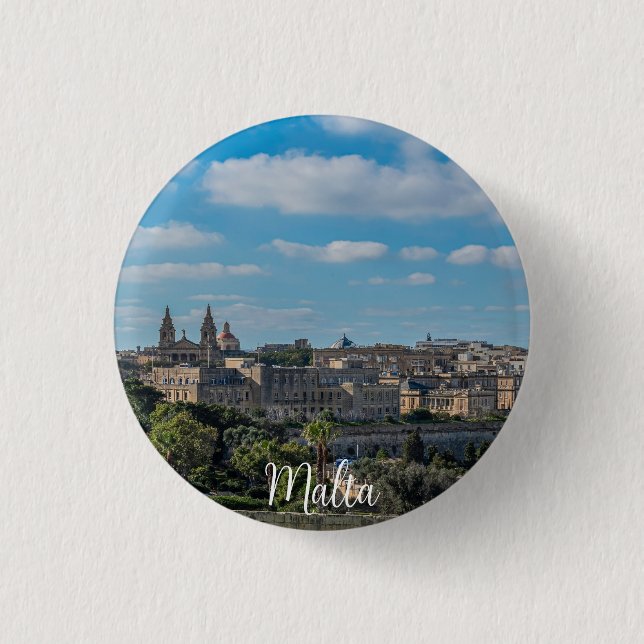 Panoramisk syn på den gamla staden Valletta på Mal Knapp (Framsida)