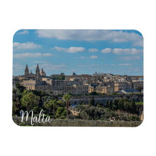 Panoramisk syn på den gamla staden Valletta på Mal Magnet