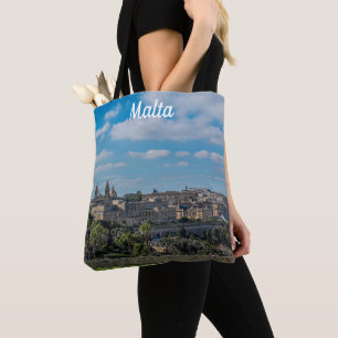 Panoramisk syn på den gamla staden Valletta på Mal Tygkasse
