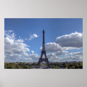 Panoramisk syn på Eiffel torn - Paris Poster
