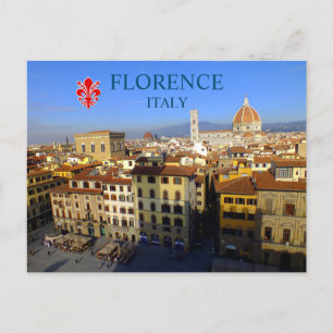 Panoramisk syn på Florens, vykort för Italien