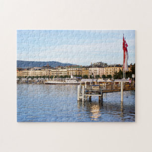 Panoramisk syn på Genève Pussel