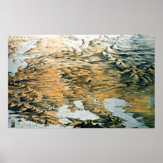 Panoramisk syn på hela det ryska imperiet poster (Framsidan)