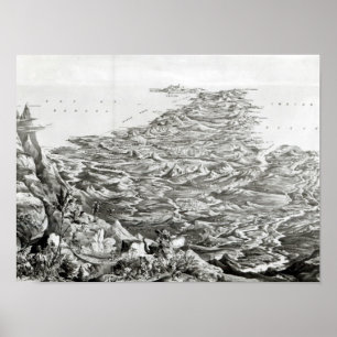 Panoramisk syn på Indien Poster