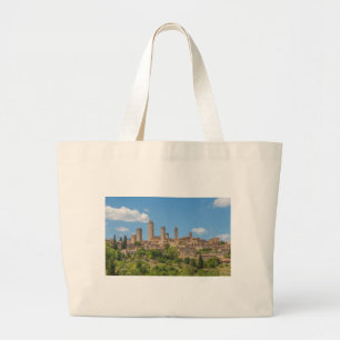 Panoramisk syn på Italien San Gimignano Toskana Jumbo Tygkasse