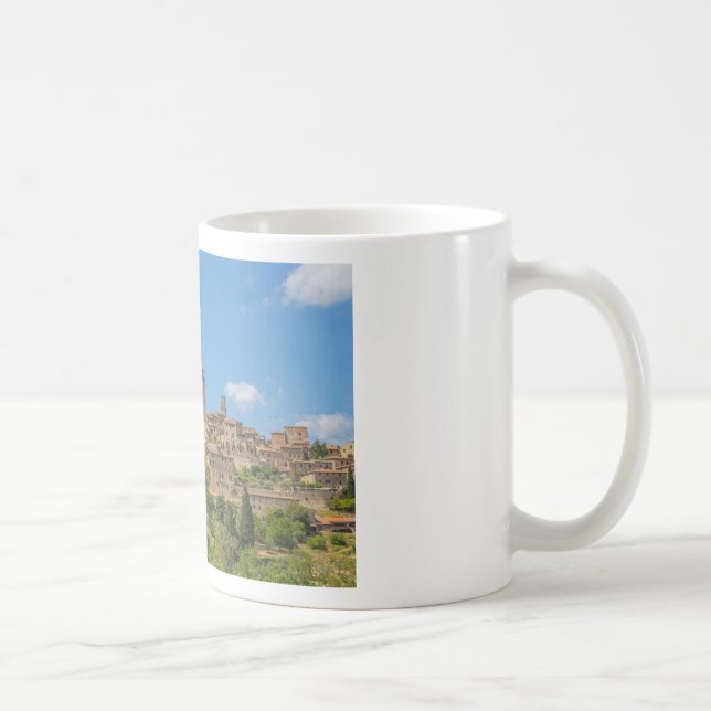 Panoramisk syn på Italien San Gimignano Toskana Kaffemugg (Höger)