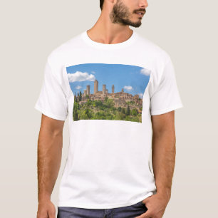 Panoramisk syn på Italien San Gimignano Toskana Tröja