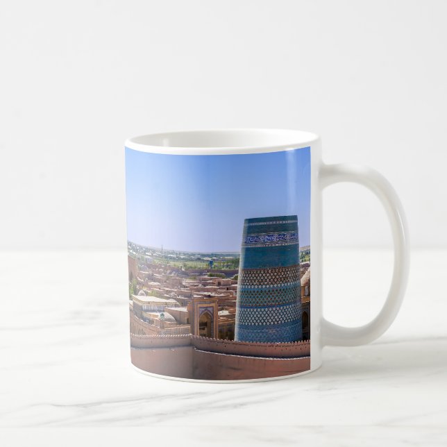 Panoramisk syn på Khiva - Uzbekistan Kaffemugg (Höger)