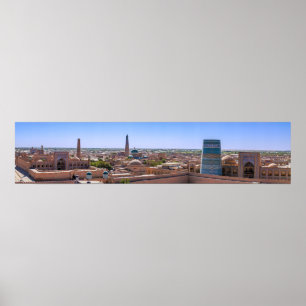 Panoramisk syn på Khiva - Uzbekistan Poster