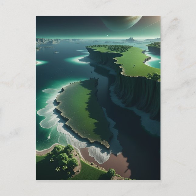 Panoramisk syn på Konungariket Jupiter med dess Helg Vykort (Framsida)