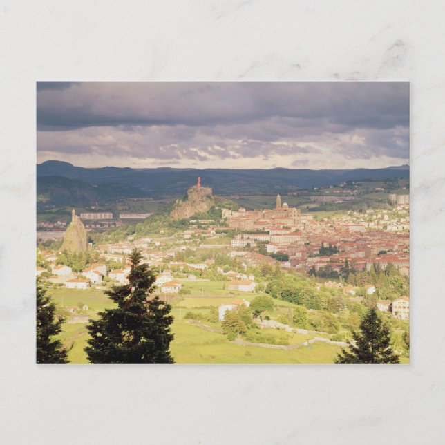 Panoramisk syn på Le-Puy-en-Velay Vykort (Framsida)