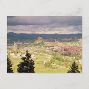 Panoramisk syn på Le-Puy-en-Velay Vykort