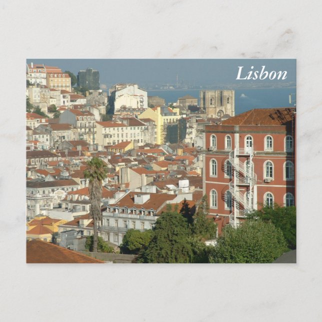 Panoramisk syn på Lissabon Vykort (Framsida)